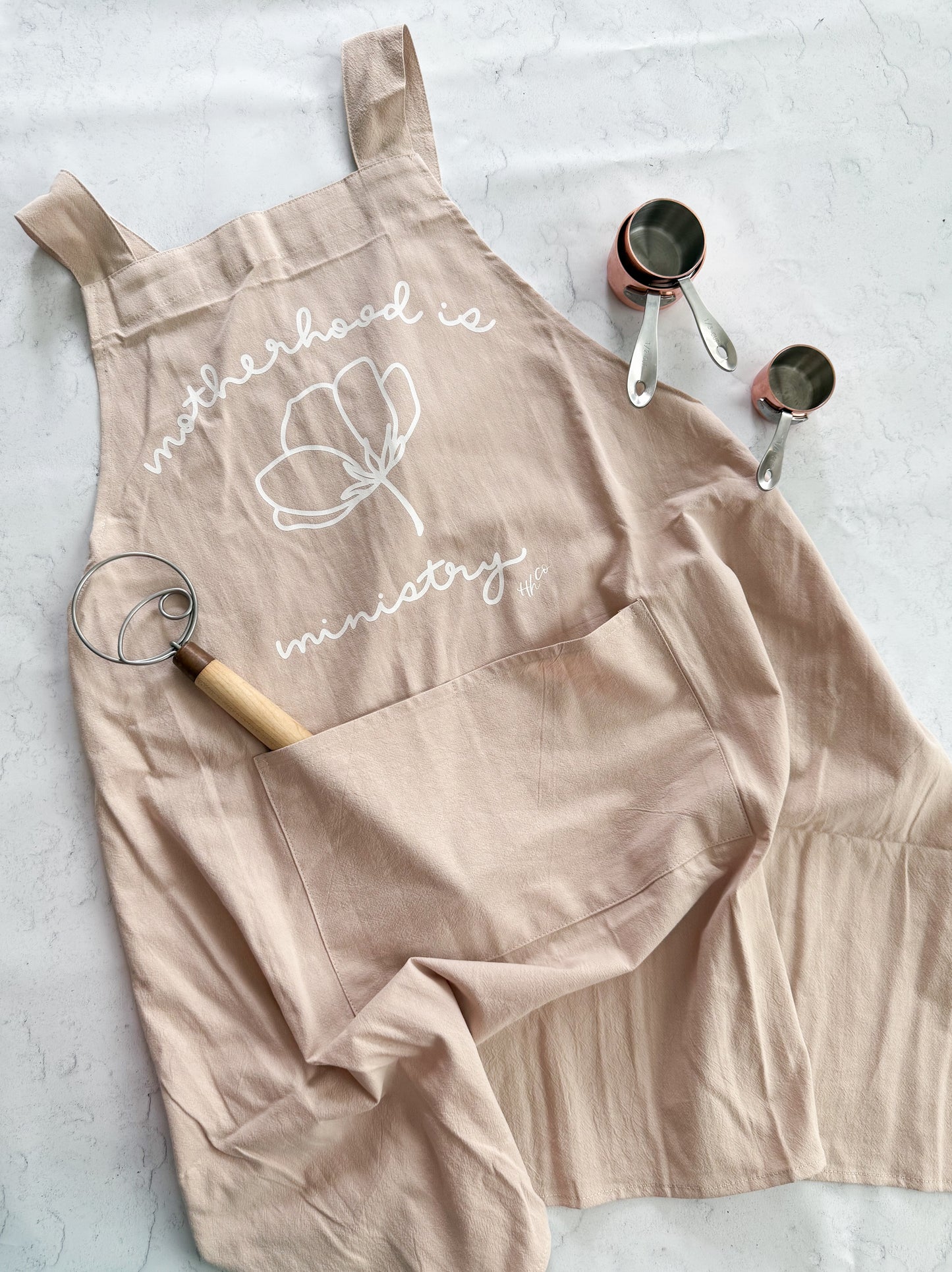 Motherhood is Ministry | Cross-back Apron