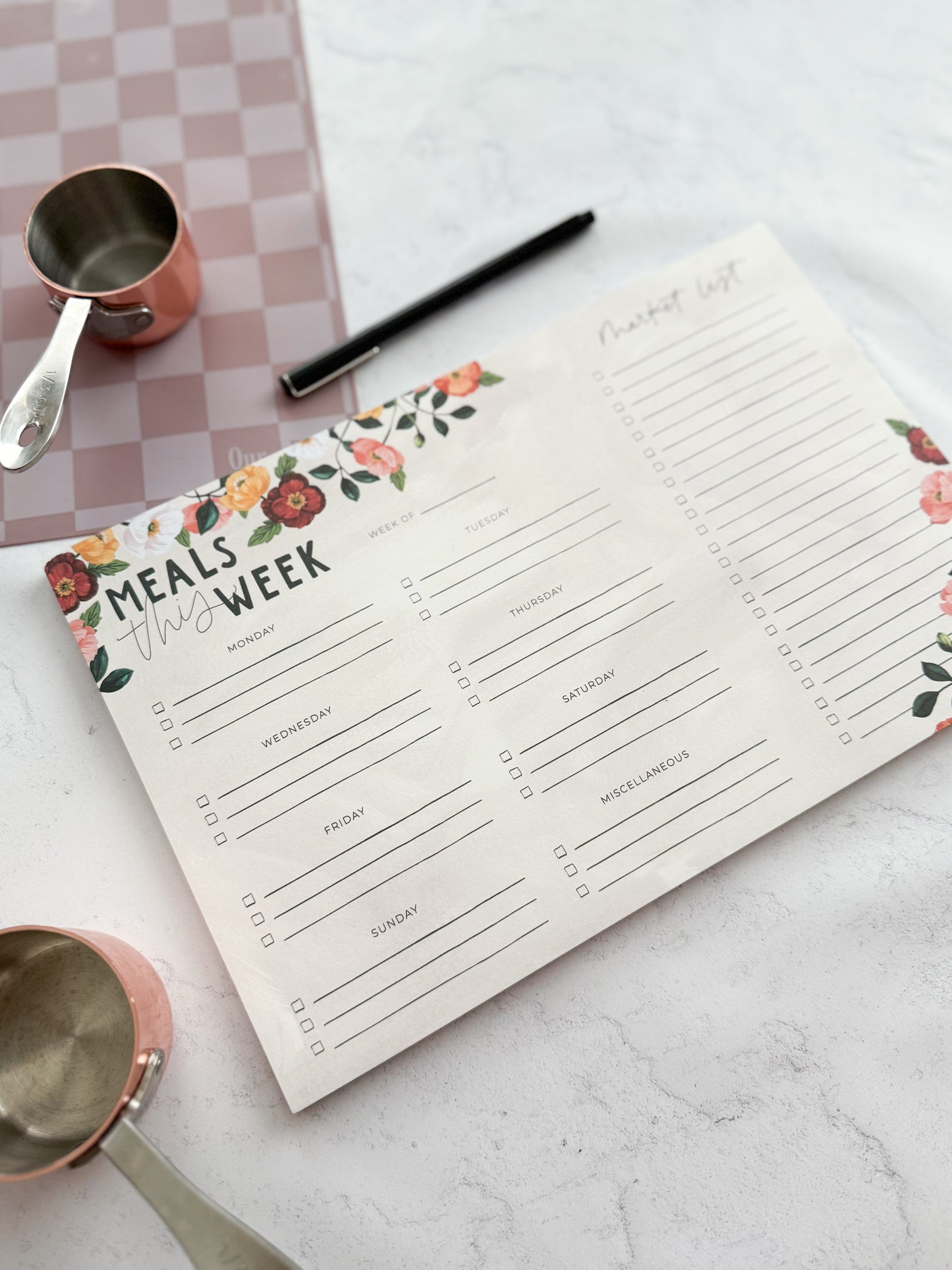Menu Notepad | Poppies