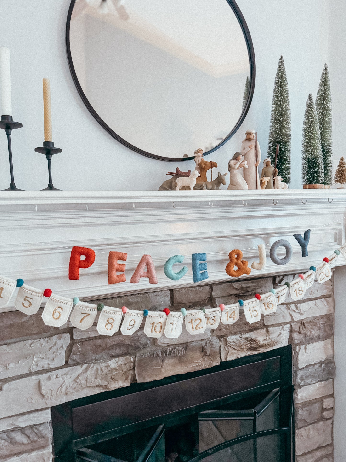 Peace & Joy | Heirloom Felt Garland