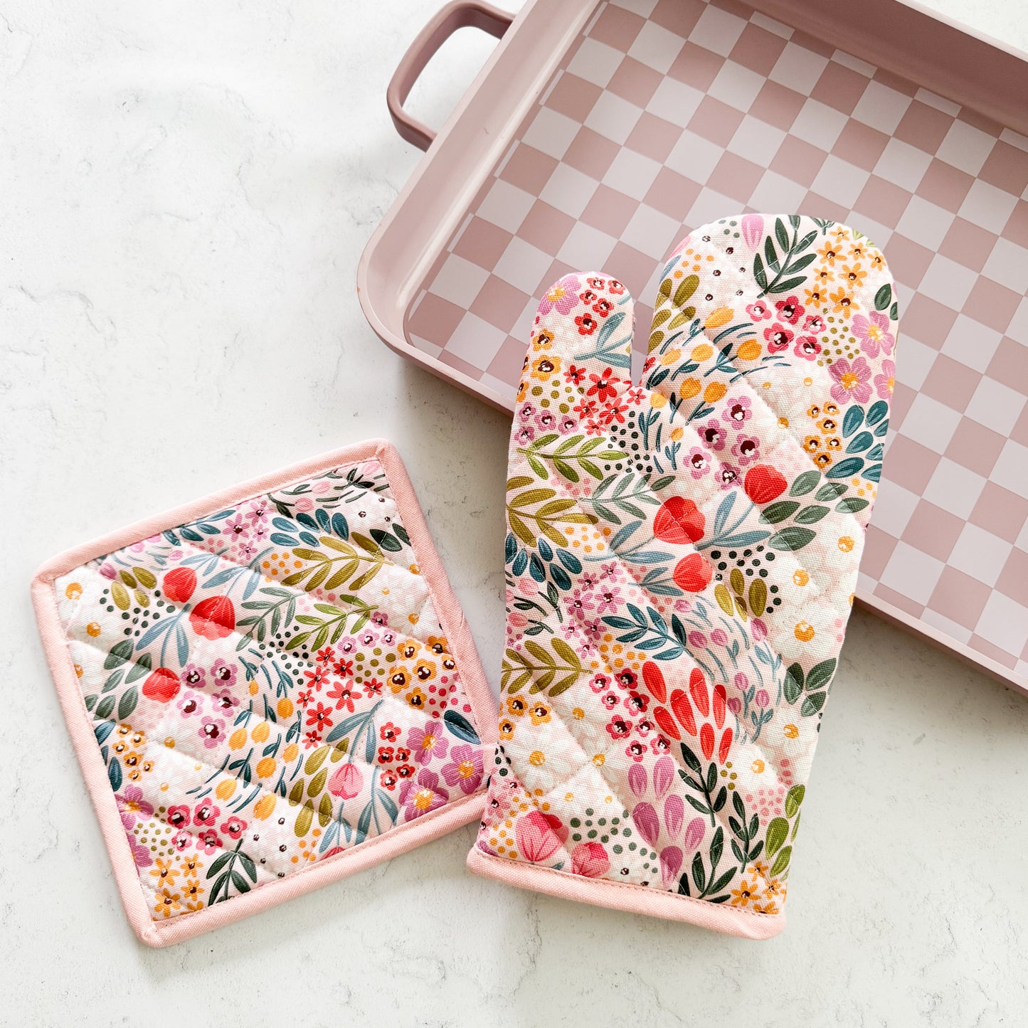 Oven Mitt + Pot Holder Set | Summer Meadows