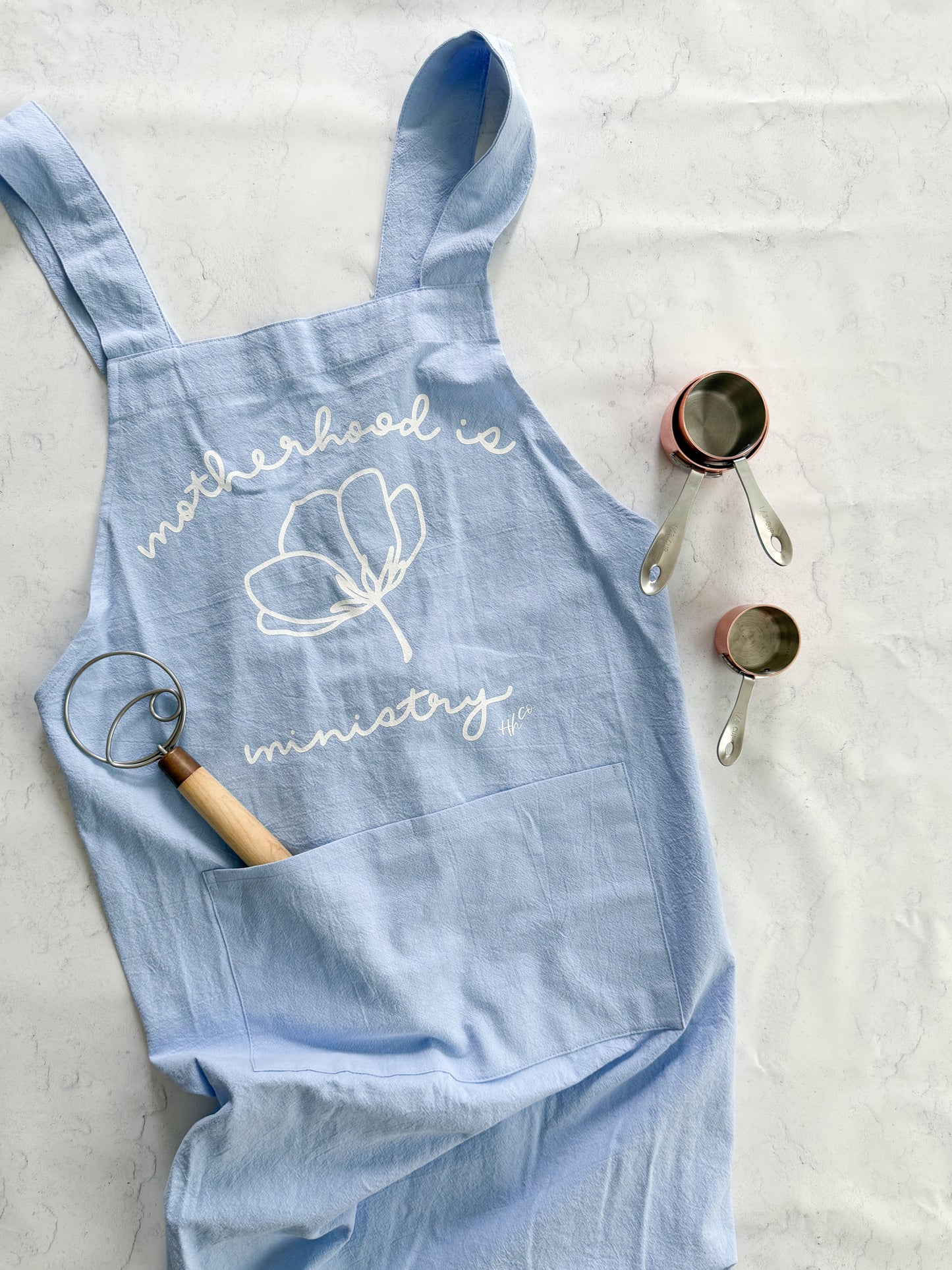 Motherhood is Ministry | Cross-back Apron