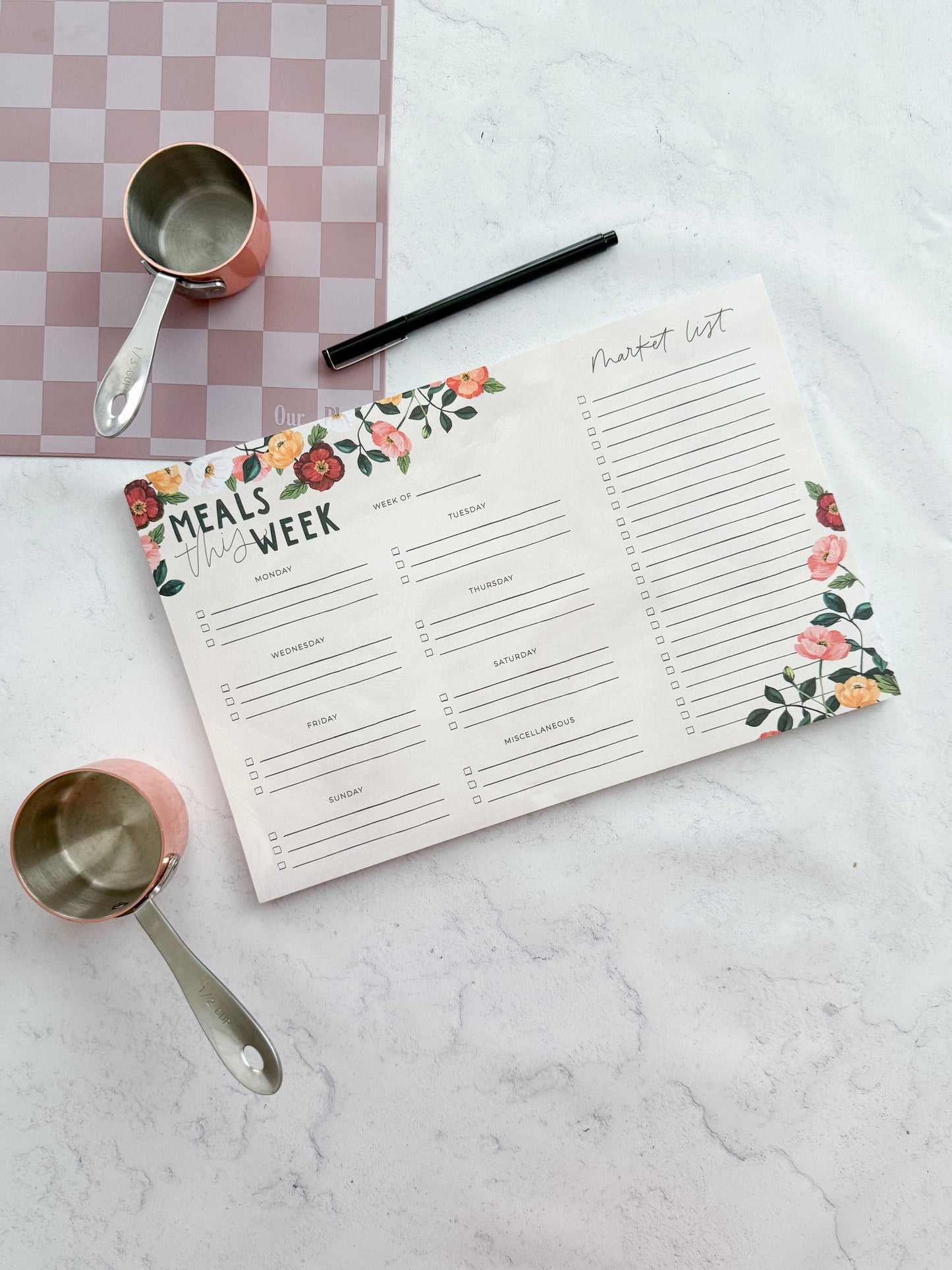 Menu Notepad | Poppies