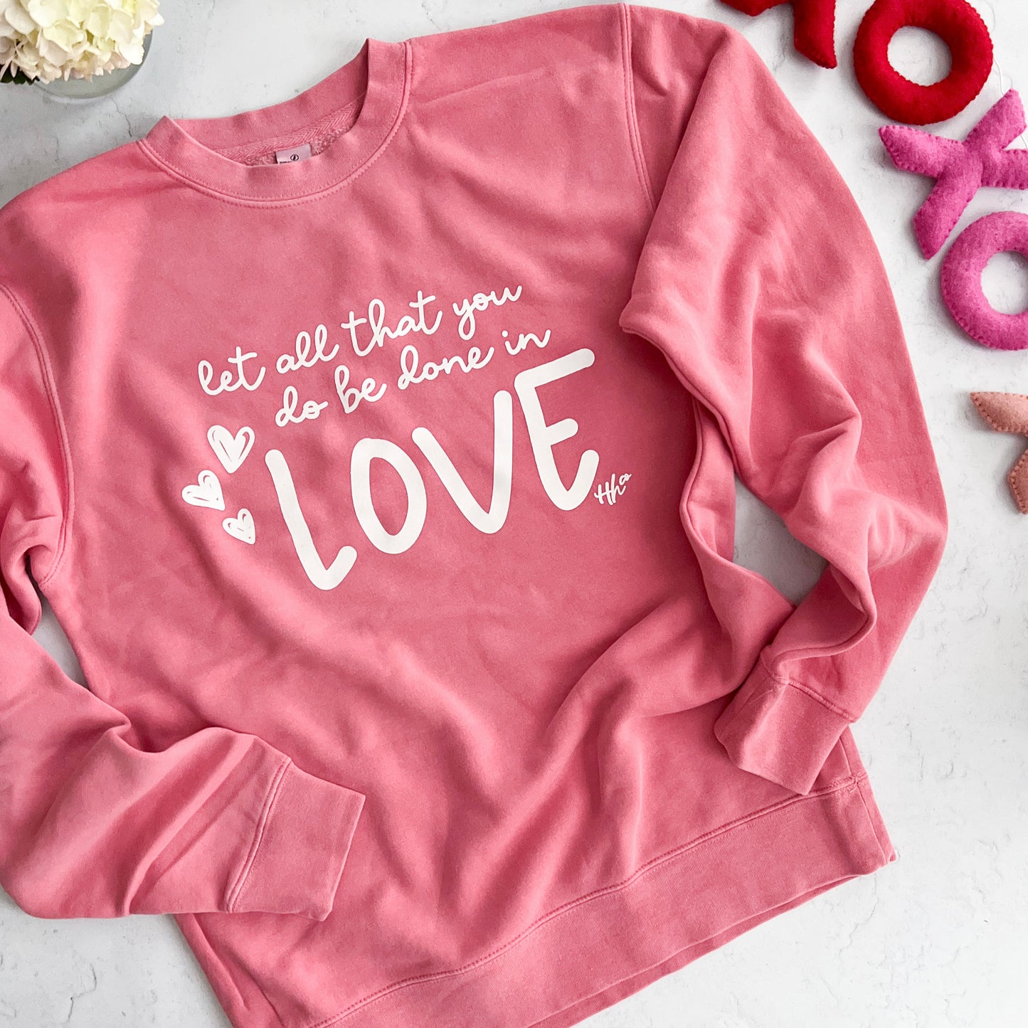 LOVE | Pigment Dyed Crewneck