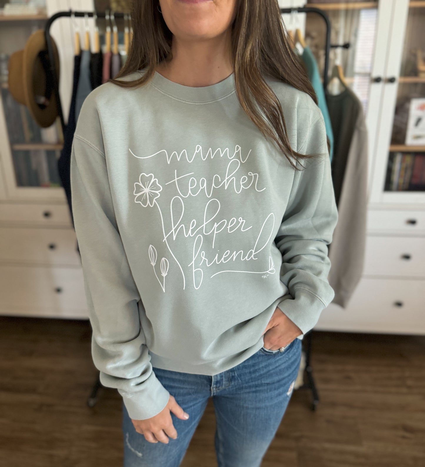 Mama, Teacher | Pigment Dyed Sweatshirt