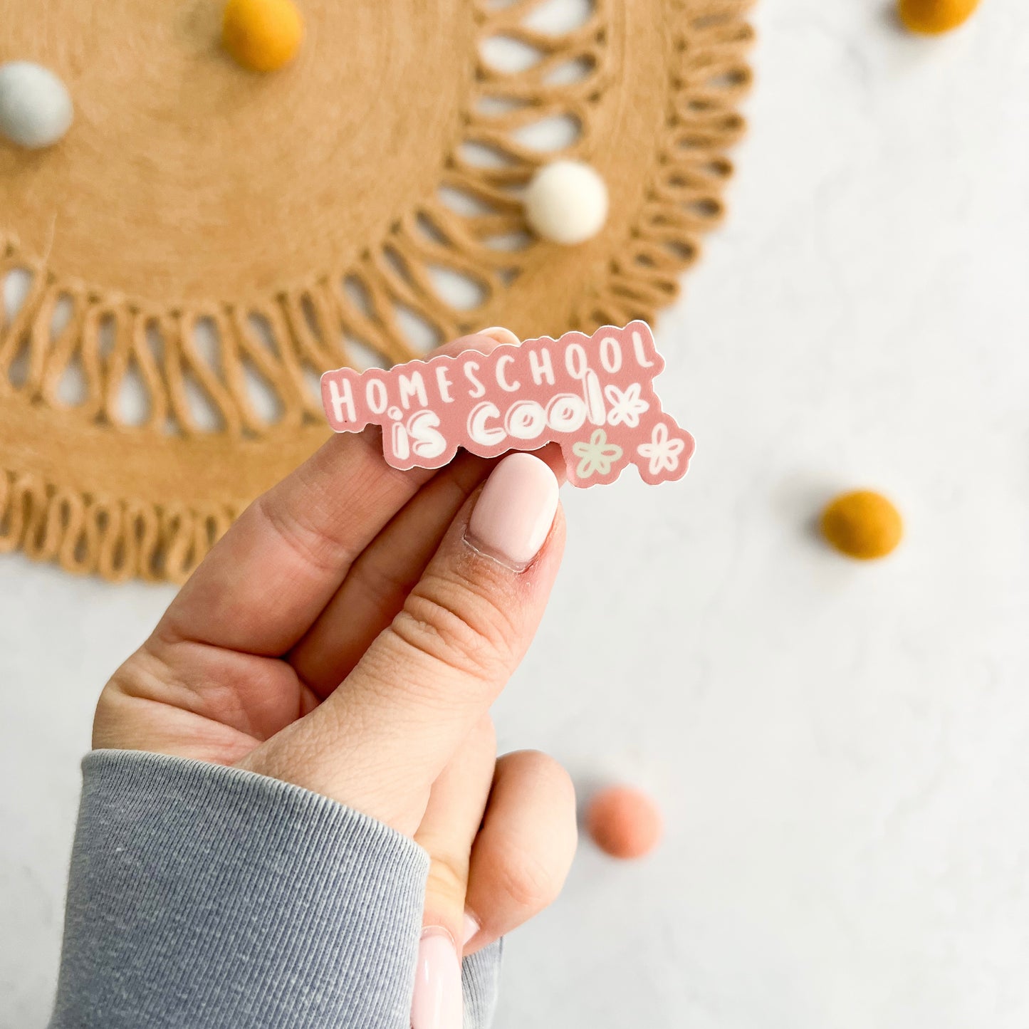 Homeschool is Cool | Pink Vinyl Sticker
