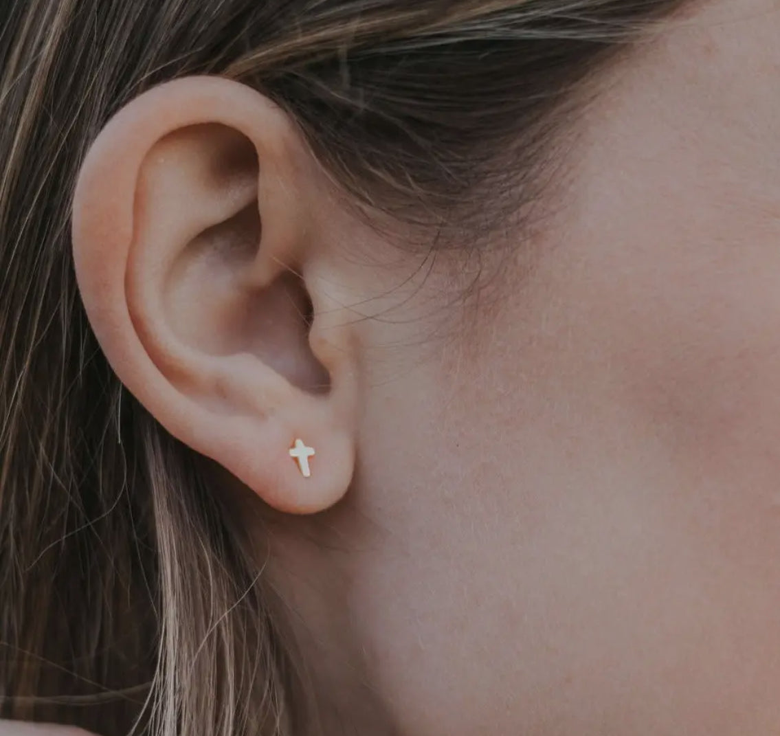 Cross Stud Earrings
