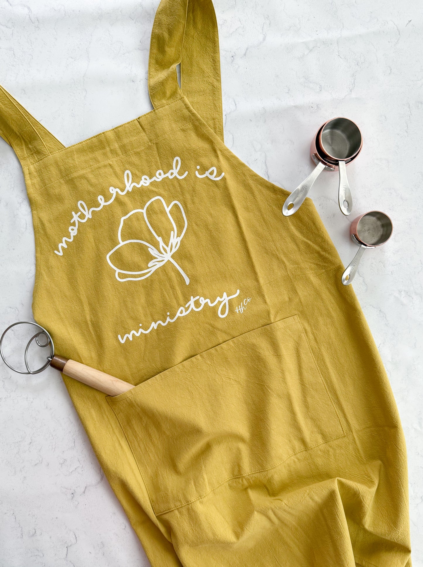 Motherhood is Ministry | Cross-back Apron