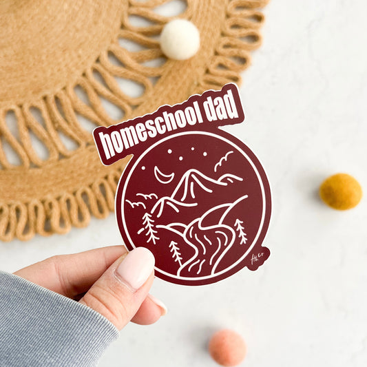 Homeschool Dad | Red Vinyl Sticker