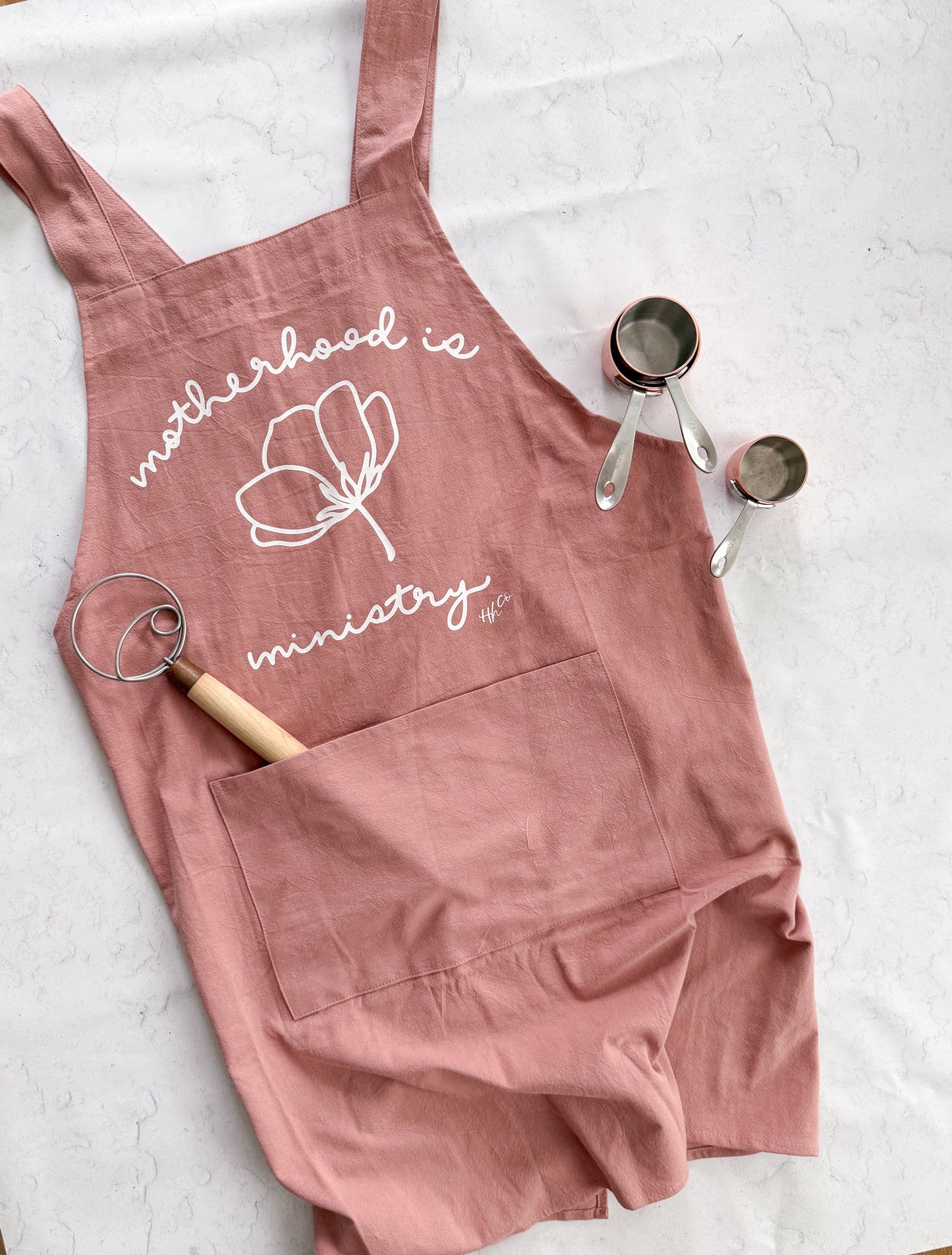 Motherhood is Ministry | Cross-back Apron