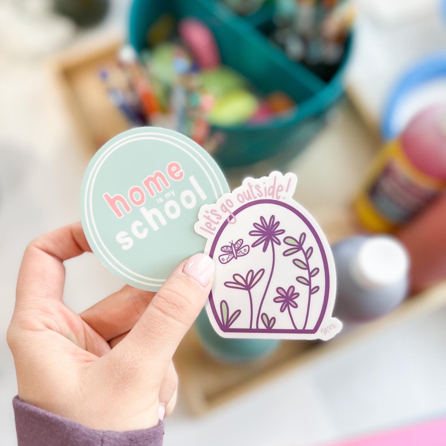 Let’s Go Outside | FLOWER Vinyl Sticker