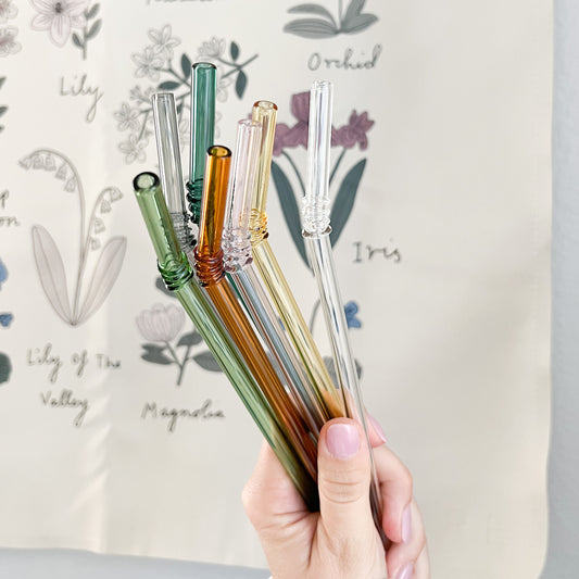 Ribbed Glass Straw