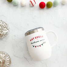 Load image into Gallery viewer, Hot Cocoa + Christmas Music | 11oz Stainless Steel Mug
