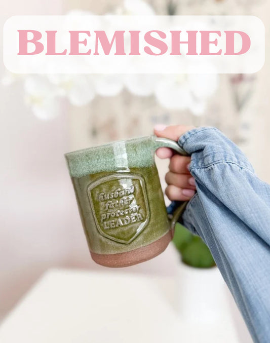 BLEMISHED Protector | Green Handmade Mug