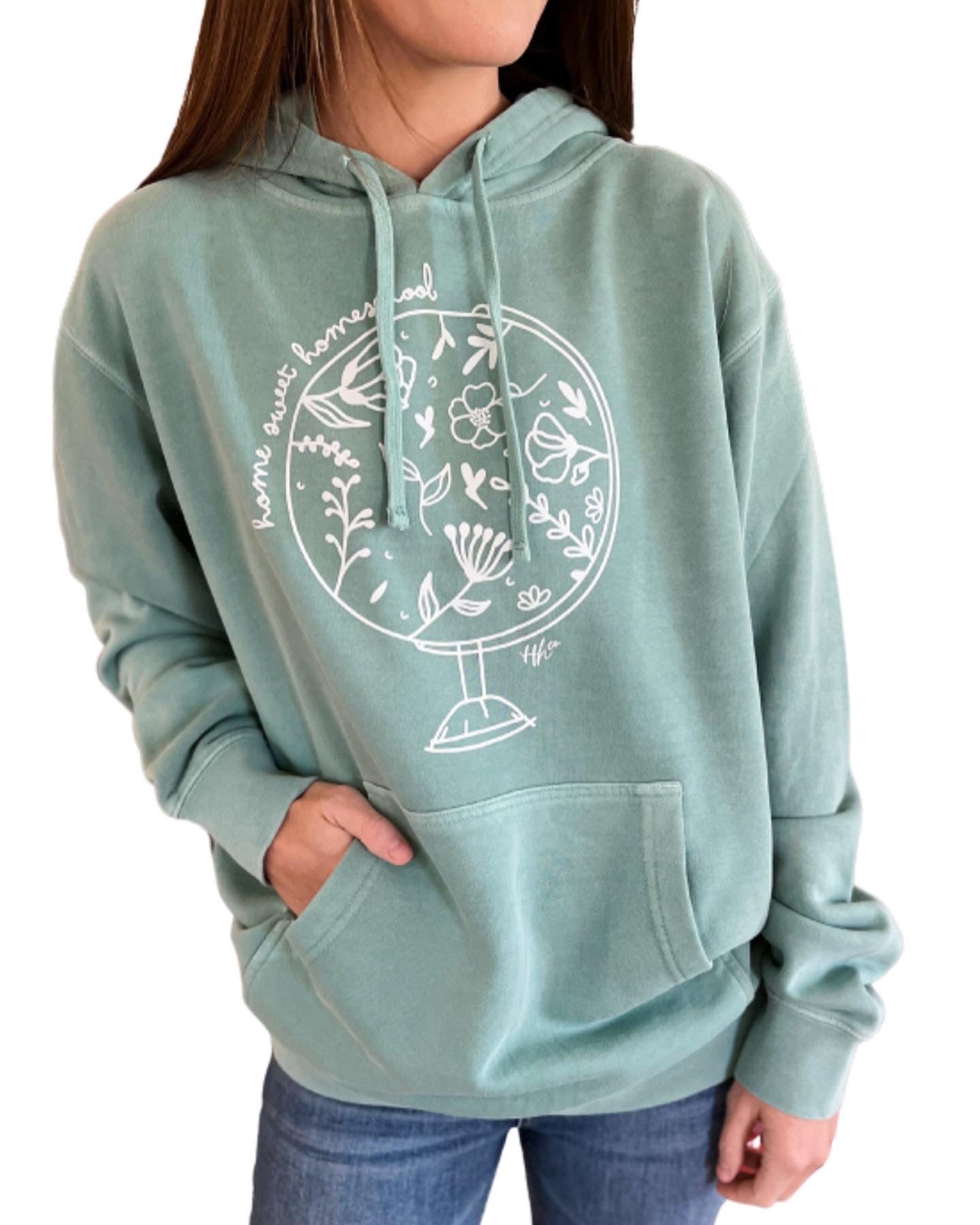 Home Sweet Homeschool | Pigment Dyed Hoodie – Her Hearts Collection