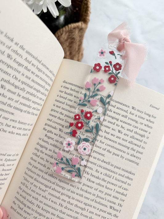 Floral Acrylic Bookmark