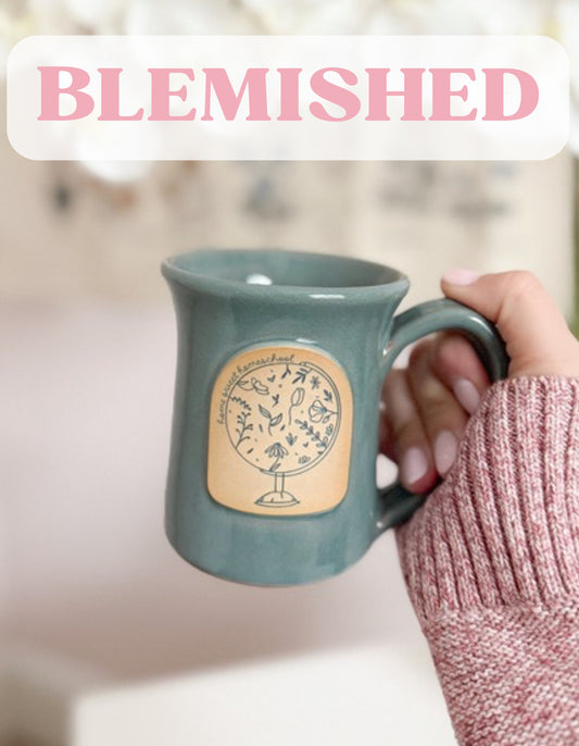 BLEMISHED Home Sweet Homeschool | Teal Handmade Mug