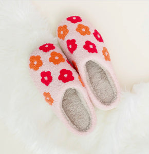 Pink Floral Slippers