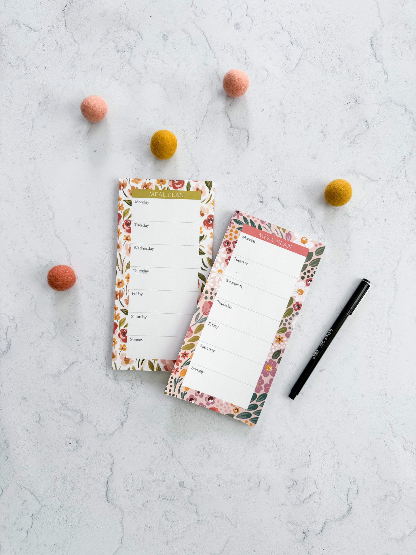 Magnetic Meal Plan Notepad | Summer Meadow