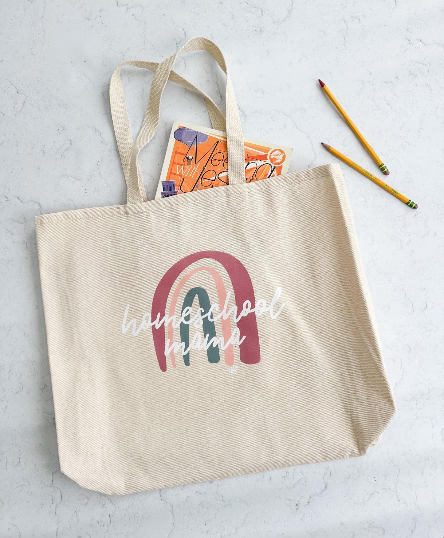 Homeschool Mama Rainbow | Canvas Bag