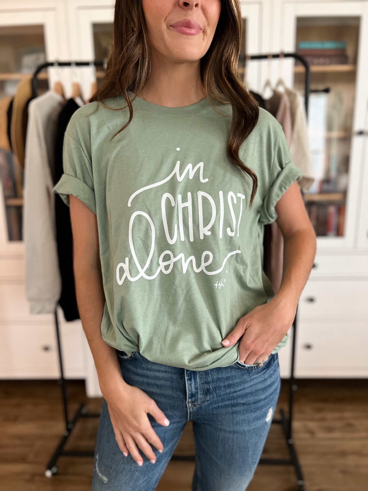 In Christ Alone | Sage Unisex Tee