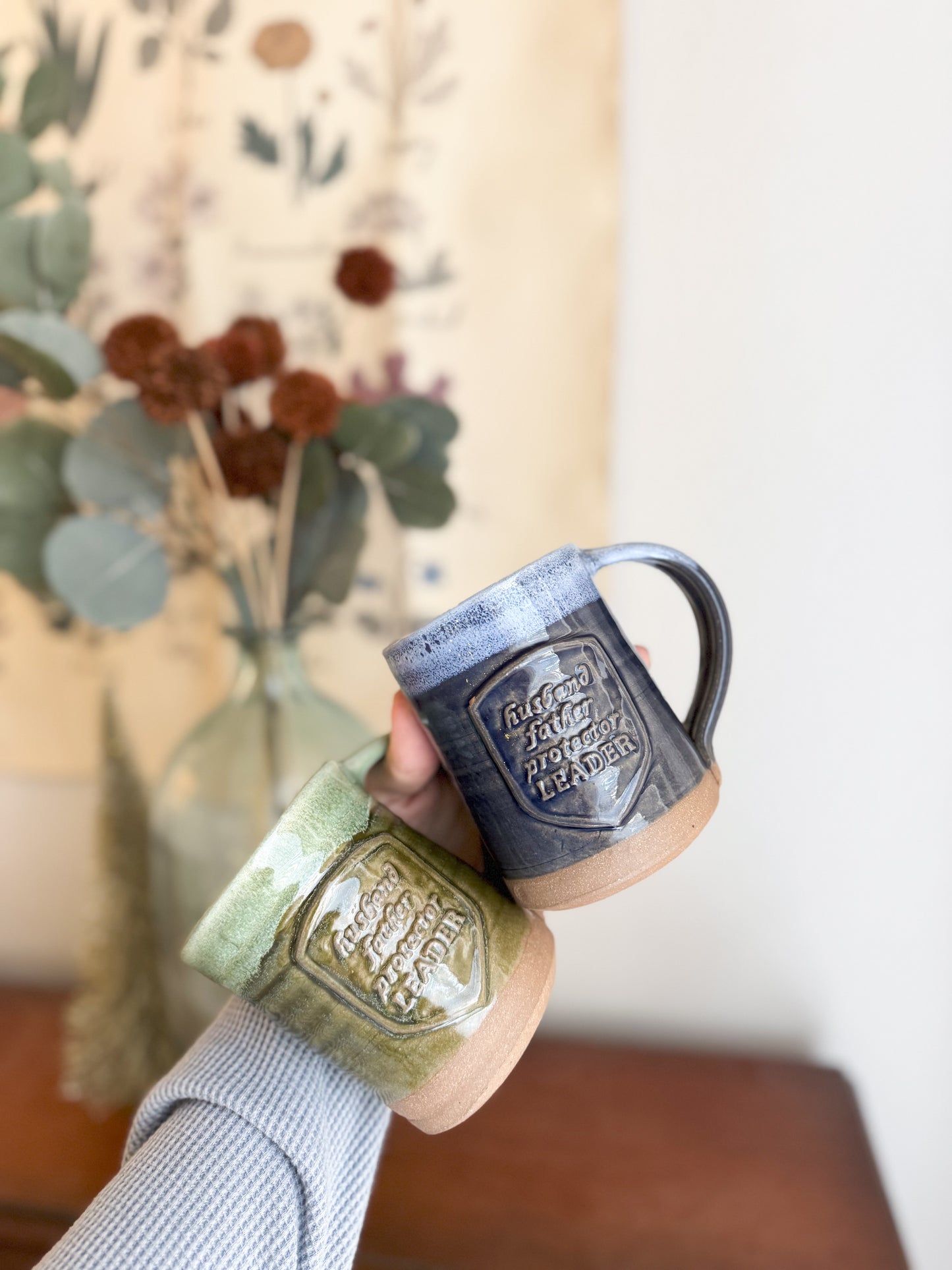 Protector | Green 15oz Handmade Mug