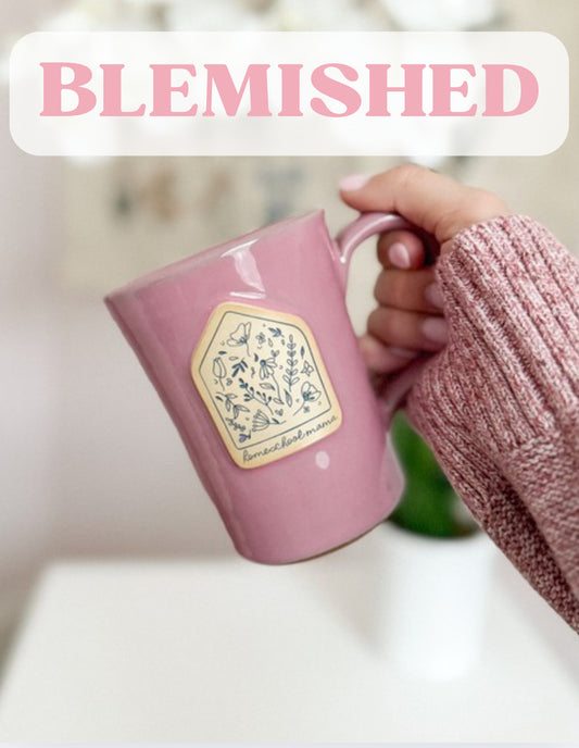 BLEMISHED Homeschool Mama | Pink Handmade Mug