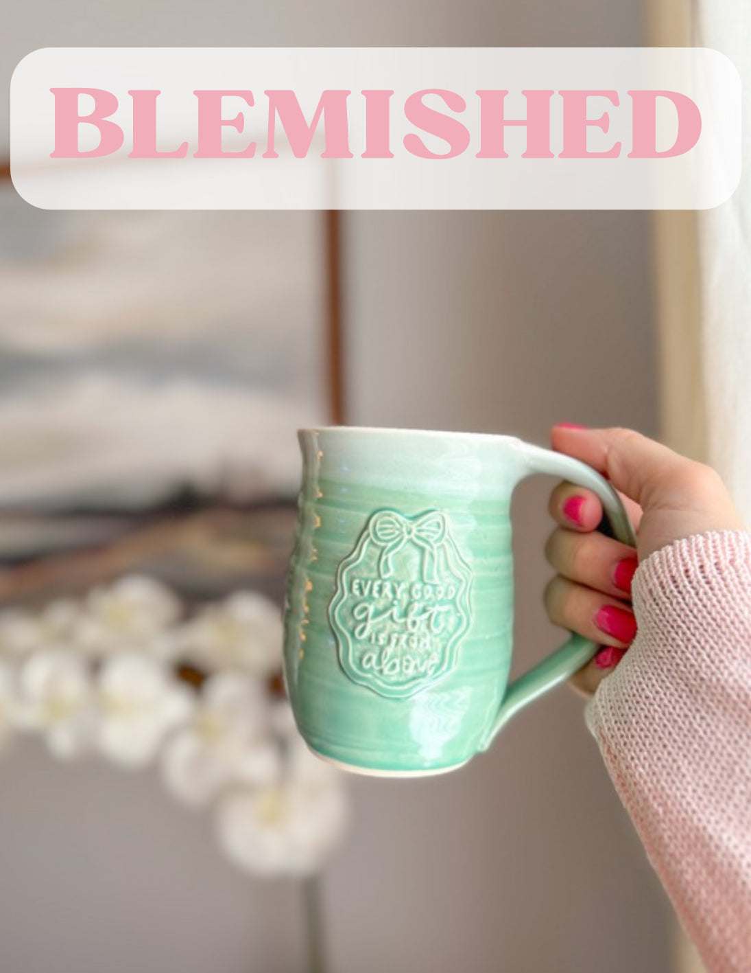 BLEMISHED Gift | Seafoam Handmade Mug