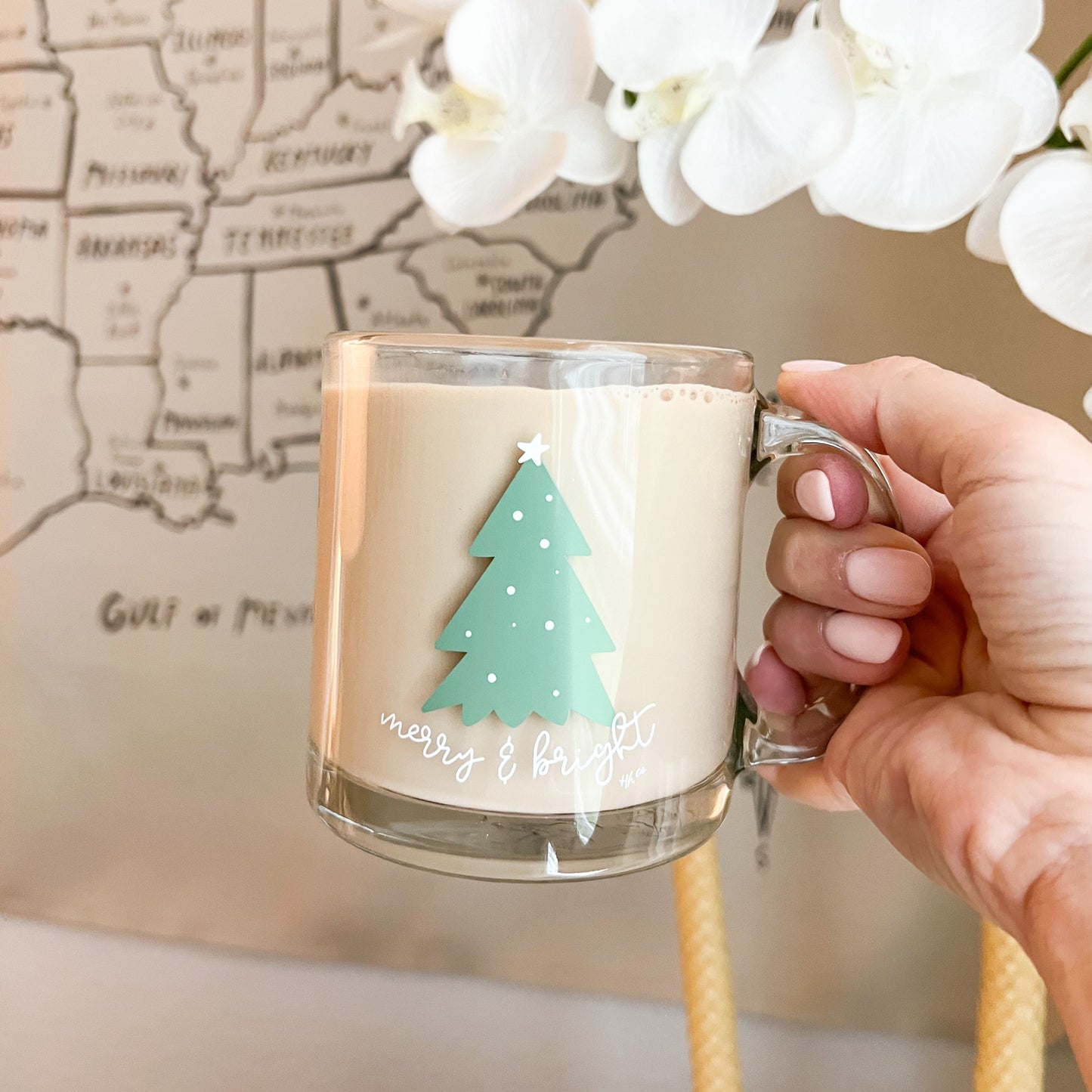 Merry & Bright | 11oz Glass Mug