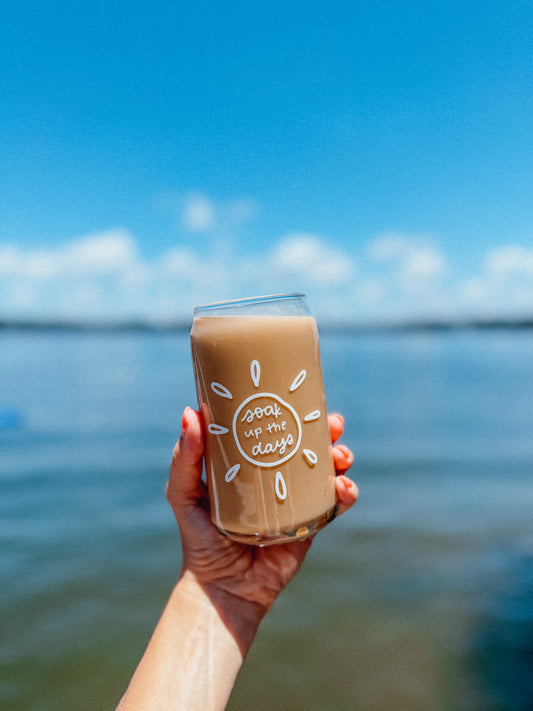 Soak Up the Days | 16oz Glass Cup