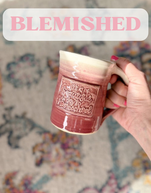 BLEMISHED Beautiful Day | Maroon Handmade Mug