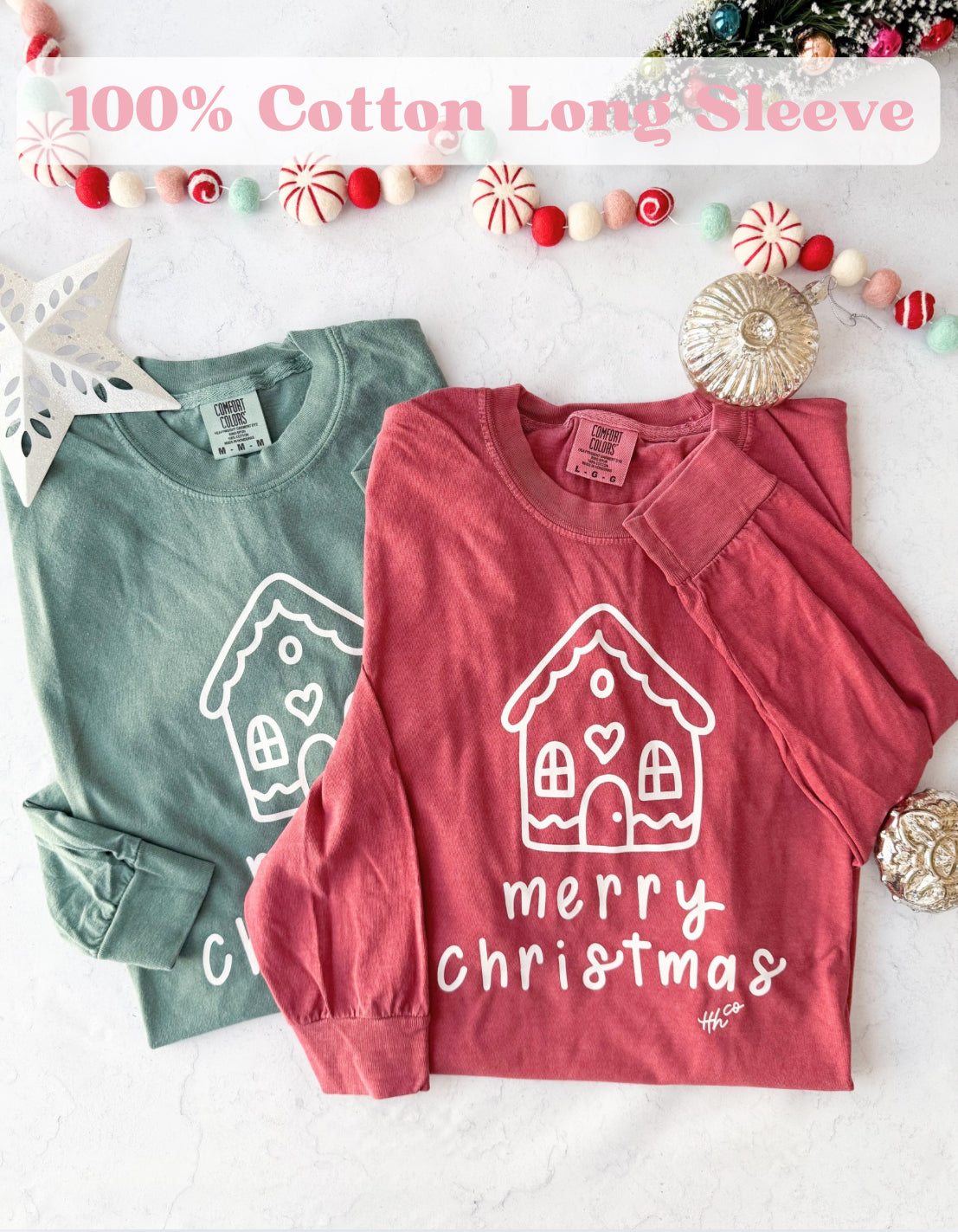 Merry Christmas | 100% Cotton Long Sleeve