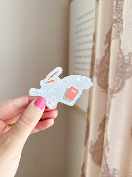 Pray, Plan | Vinyl Sticker