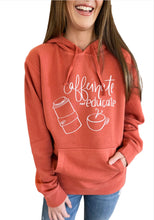 Load image into Gallery viewer, Caffeinate and Educate | Pigment Dyed Hoodie
