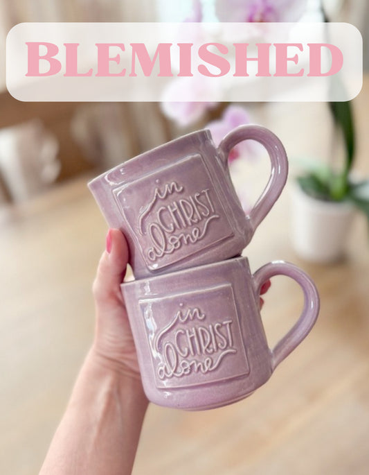 BLEMISHED In Christ Alone | Lavender Handmade Mug