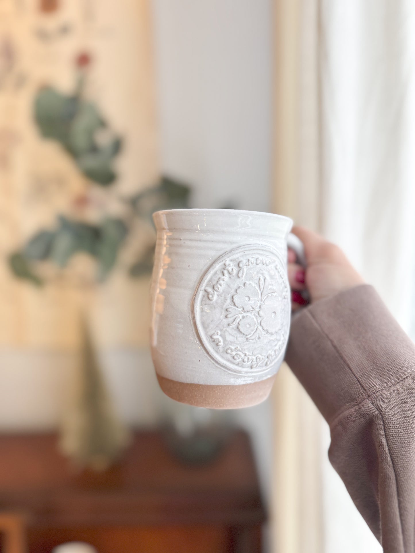 Don’t Grow Weary | White 15oz Handmade Mug