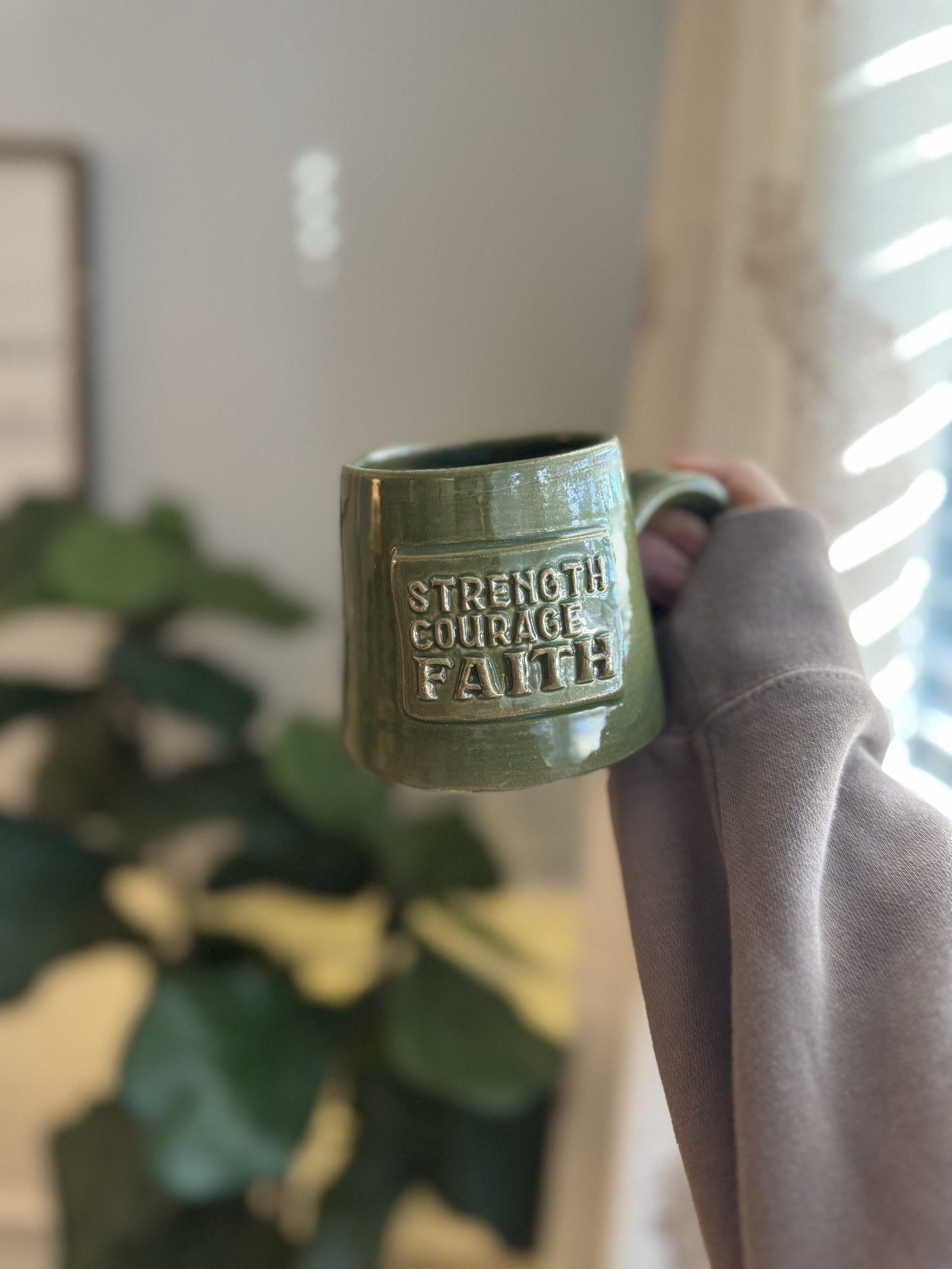 FAITH | 12oz Green Handmade Mug