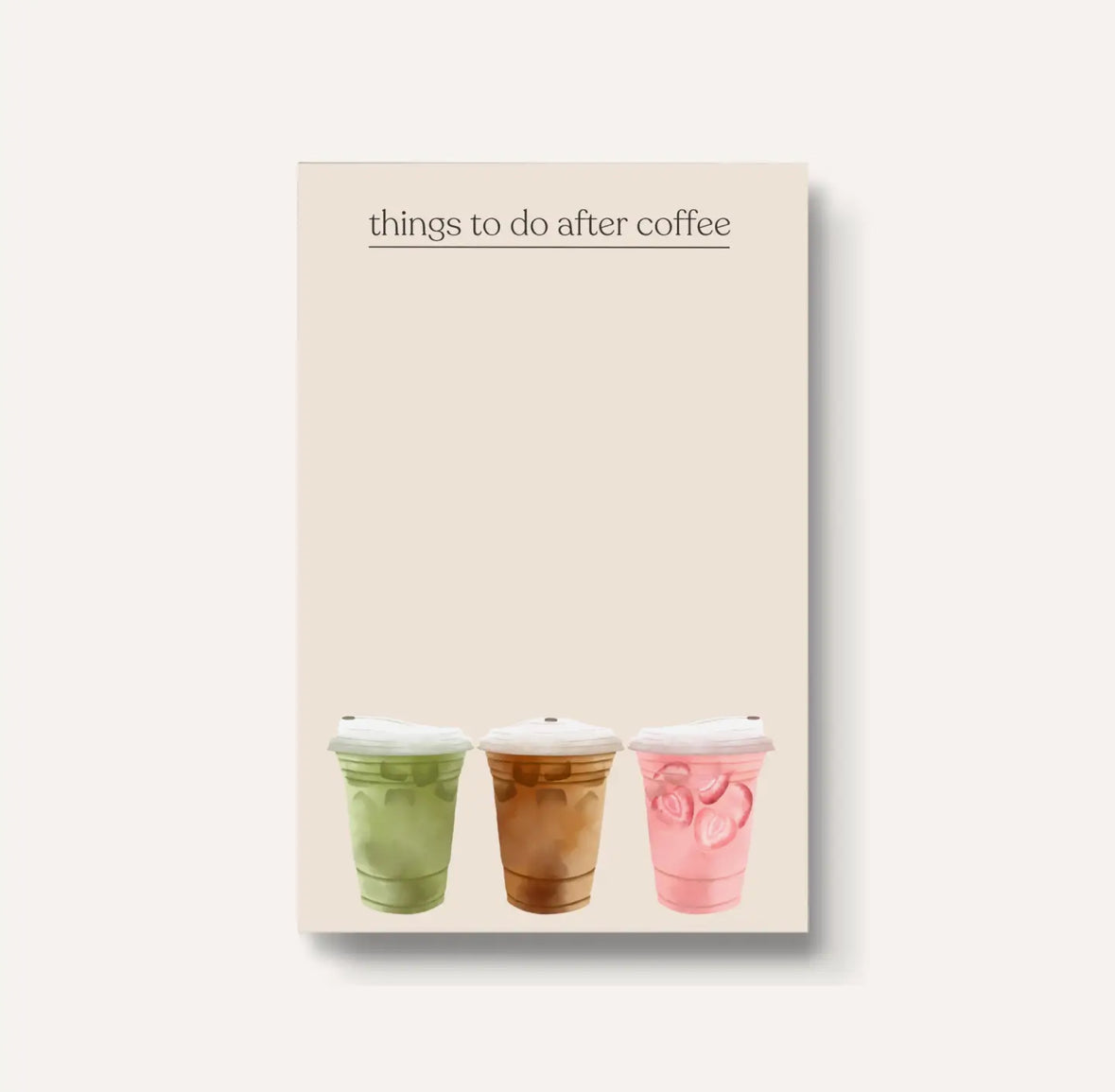 Coffee Cups Notepad 4x6