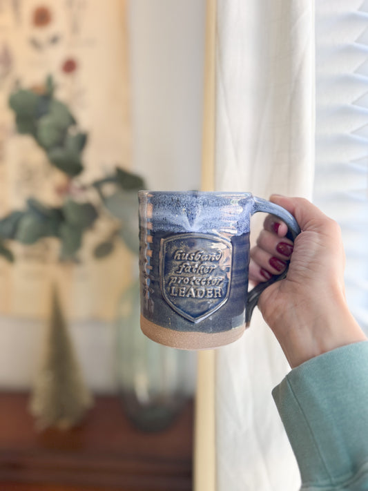 Protector | Blue 15oz Handmade Mug