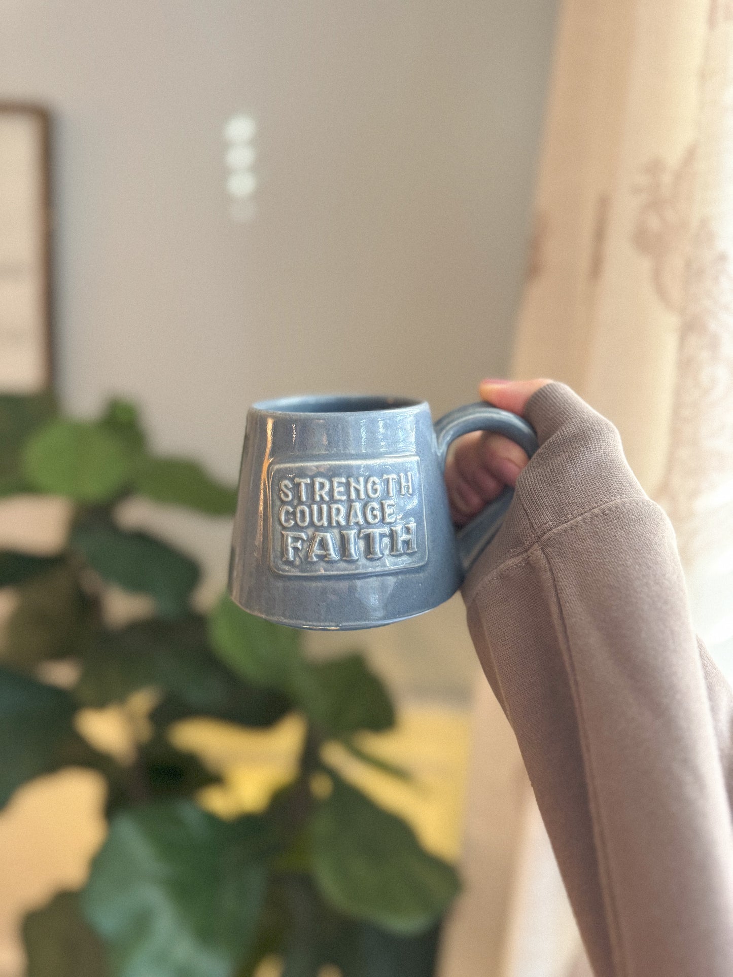 FAITH | 12oz Blue Handmade Mug