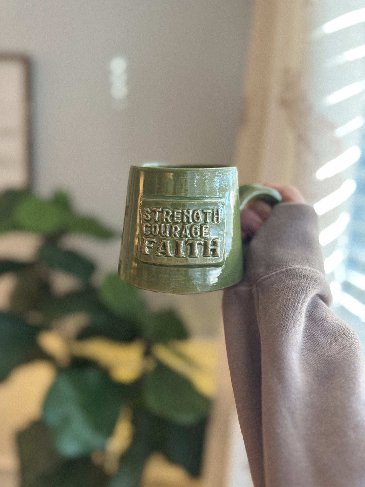 FAITH | 12oz Green Handmade Mug