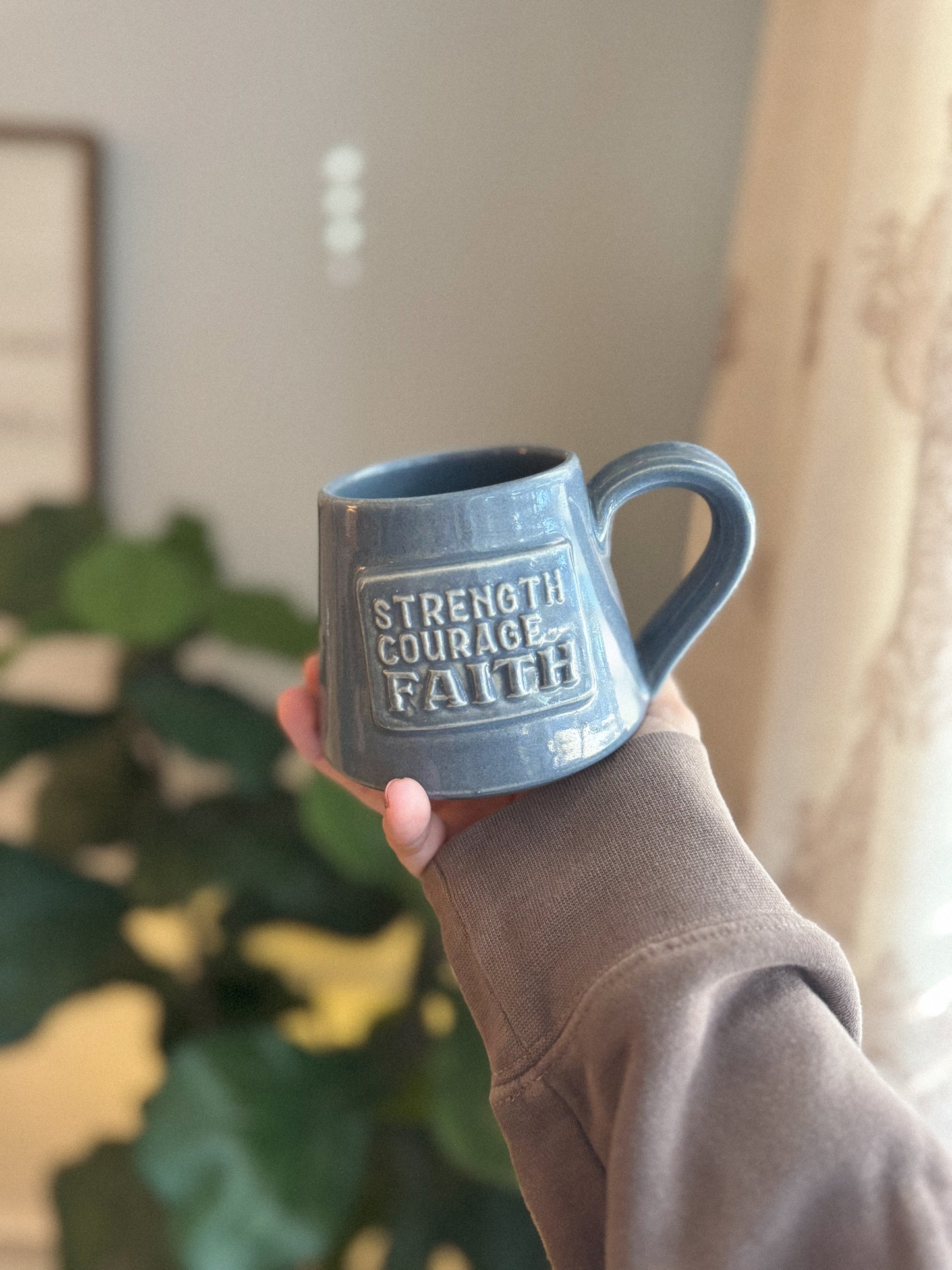 FAITH | 12oz Blue Handmade Mug