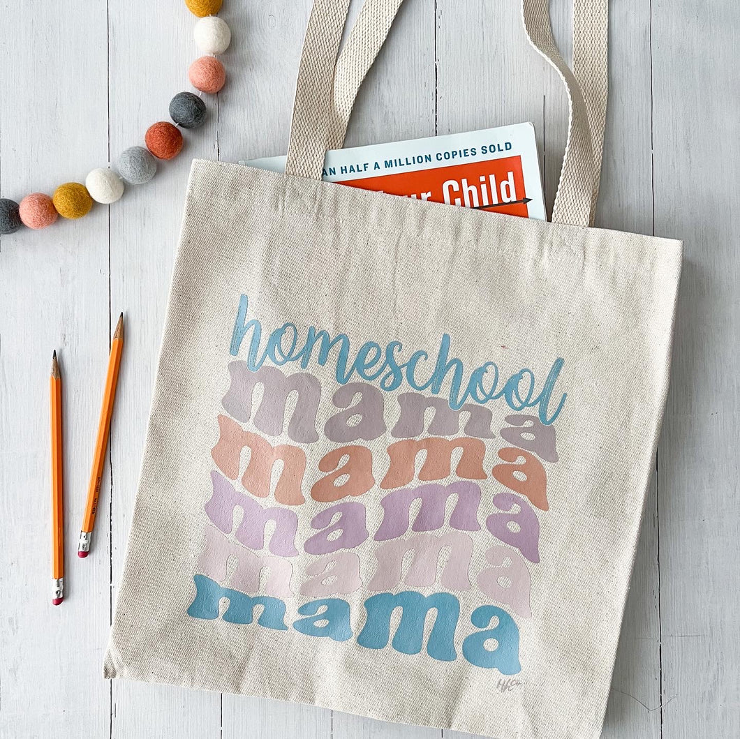 Homeschool Mama Pastel | Canvas Bag