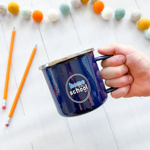 Home is my School | 12oz NAVY\BLUE Metal Kids Mug